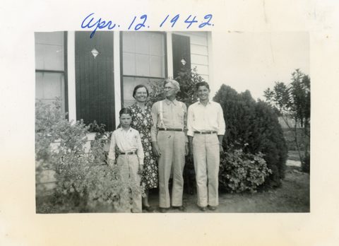 Eugene Lloyd Catchings, Ada Mae Johnson and Benson Felix Catchings (left to right)