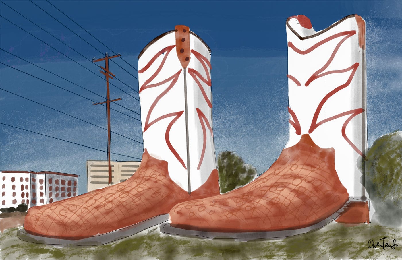 North Star Mall, San Antonio, Texas (giant boots)